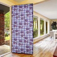 Purple Palaka Hawaii Door Cover Hawaiian Lehua Blossoms LT05 - Polynesian Pride