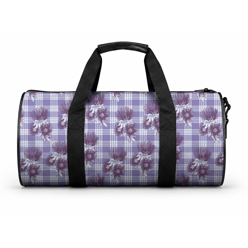Purple Palaka Hawaii Duffle Bag Hawaiian Lehua Blossoms LT05 One size Purple - Polynesian Pride