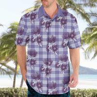 Purple Palaka Hawaii Hawaiian Shirt Hawaiian Lehua Blossoms