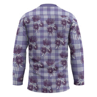Purple Palaka Hawaii Hockey Jersey Hawaiian Lehua Blossoms LT05 - Polynesian Pride