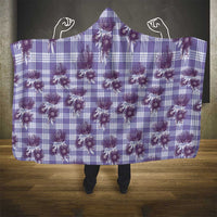 Purple Palaka Hawaii Hooded Blanket Hawaiian Lehua Blossoms LT05 - Polynesian Pride