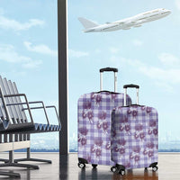 Purple Palaka Hawaii Luggage Cover Hawaiian Lehua Blossoms LT05 - Polynesian Pride