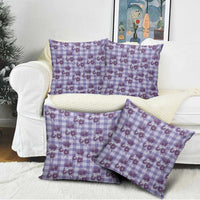 Purple Palaka Hawaii Pillow Cover Hawaiian Lehua Blossoms LT05 - Polynesian Pride
