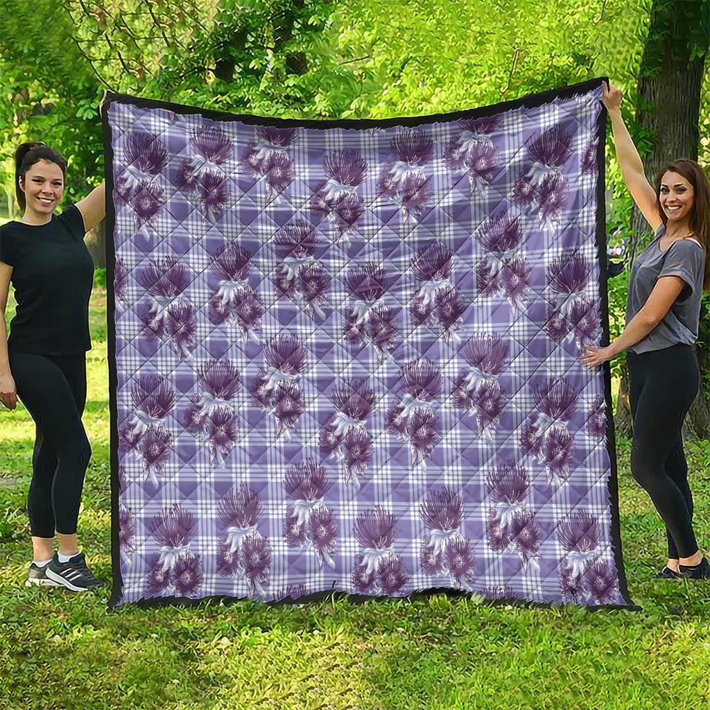 Purple Palaka Hawaii Quilt Hawaiian Lehua Blossoms LT05 - Polynesian Pride