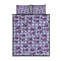 Purple Palaka Hawaii Quilt Bed Set Hawaiian Lehua Blossoms LT05 - Polynesian Pride