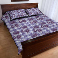 Purple Palaka Hawaii Quilt Bed Set Hawaiian Lehua Blossoms LT05 - Polynesian Pride