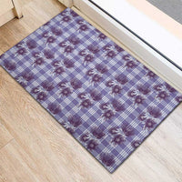 Purple Palaka Hawaii Rubber Doormat Hawaiian Lehua Blossoms LT05 - Polynesian Pride