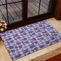 Purple Palaka Hawaii Rubber Doormat Hawaiian Lehua Blossoms LT05 - Polynesian Pride