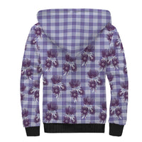Purple Palaka Hawaii Sherpa Hoodie Hawaiian Lehua Blossoms LT05 - Polynesian Pride