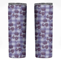 Purple Palaka Hawaii Skinny Tumbler Hawaiian Lehua Blossoms LT05 Purple - Polynesian Pride