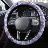Purple Palaka Hawaii Steering Wheel Cover Hawaiian Lehua Blossoms LT05 - Polynesian Pride