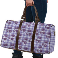 Purple Palaka Hawaii Travel Bag Hawaiian Lehua Blossoms