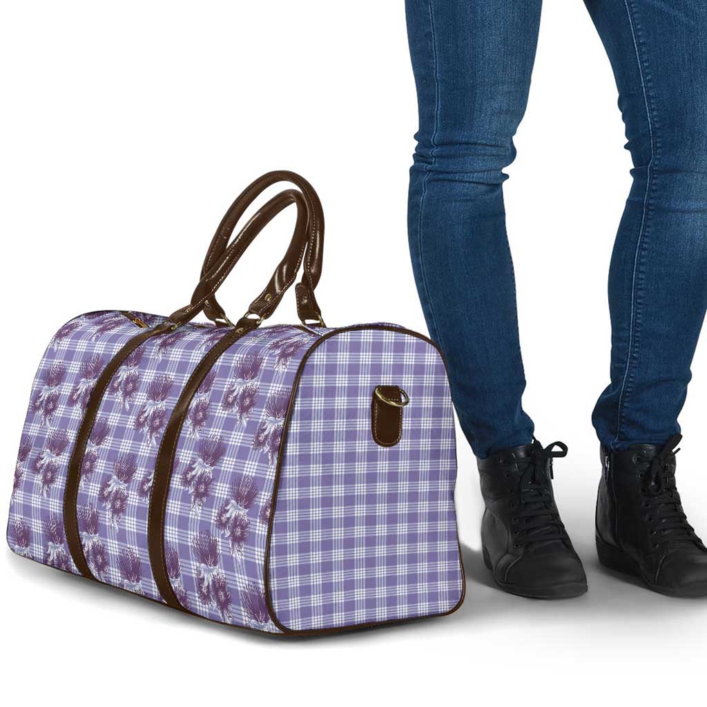 Purple Palaka Hawaii Travel Bag Hawaiian Lehua Blossoms