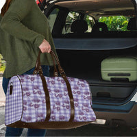 Purple Palaka Hawaii Travel Bag Hawaiian Lehua Blossoms
