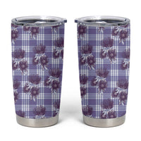 Purple Palaka Hawaii Tumbler Cup Hawaiian Lehua Blossoms LT05 Purple - Polynesian Pride