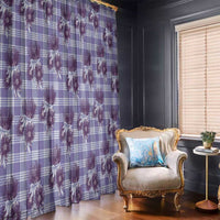 Purple Palaka Hawaii Window Curtain Hawaiian Lehua Blossoms LT05 - Polynesian Pride
