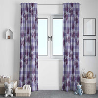 Purple Palaka Hawaii Window Curtain Hawaiian Lehua Blossoms LT05 - Polynesian Pride