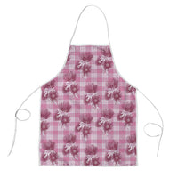 Pink Palaka Hawaii Apron Hawaiian Lehua Blossoms LT05 Pink - Polynesian Pride