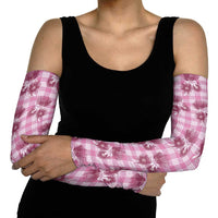 Pink Palaka Hawaii Arm Sleeves Hawaiian Lehua Blossoms LT05 - Polynesian Pride