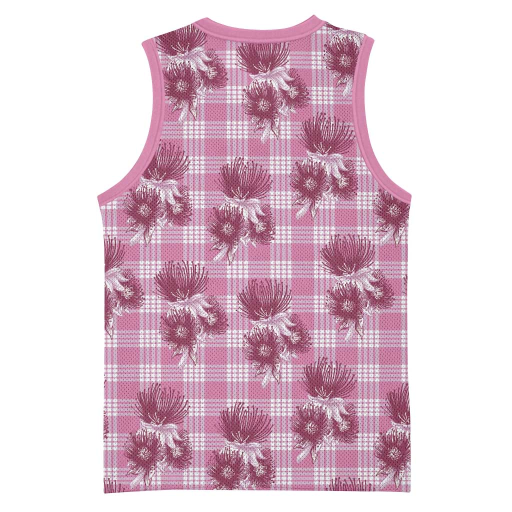 Pink Palaka Hawaii Basketball Jersey Hawaiian Lehua Blossoms LT05 - Polynesian Pride