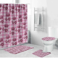 Pink Palaka Hawaii Bathroom Set Hawaiian Lehua Blossoms LT05 Bathroom Set (4 pcs) Pink - Polynesian Pride