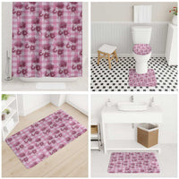 Pink Palaka Hawaii Bathroom Set Hawaiian Lehua Blossoms LT05 - Polynesian Pride