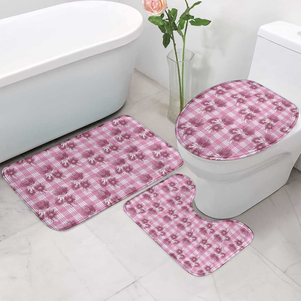 Pink Palaka Hawaii Bathroom Set Hawaiian Lehua Blossoms LT05 - Polynesian Pride