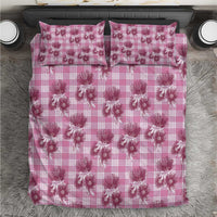 Pink Palaka Hawaii Bedding Set Hawaiian Lehua Blossoms LT05 Pink - Polynesian Pride