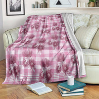 Pink Palaka Hawaii Blanket Hawaiian Lehua Blossoms LT05 Pink - Polynesian Pride