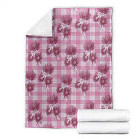 Pink Palaka Hawaii Blanket Hawaiian Lehua Blossoms LT05 - Polynesian Pride