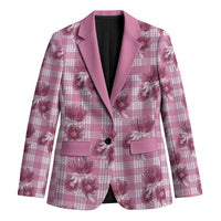 Pink Palaka Hawaii Blazer Hawaiian Lehua Blossoms LT05 Unisex Pink - Polynesian Pride