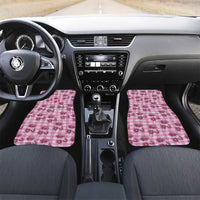 Pink Palaka Hawaii Car Mats Hawaiian Lehua Blossoms LT05 Set 2pcs - Front Pink - Polynesian Pride