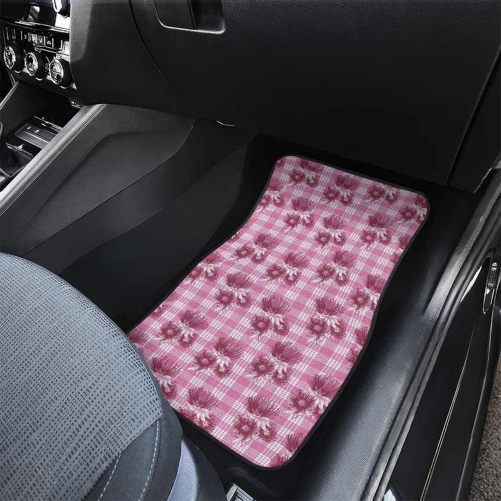 Pink Palaka Hawaii Car Mats Hawaiian Lehua Blossoms LT05 - Polynesian Pride