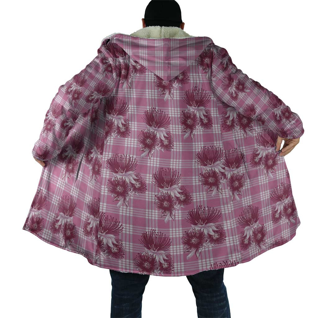 Pink Palaka Hawaii Cloak Hawaiian Lehua Blossoms LT05 - Polynesian Pride