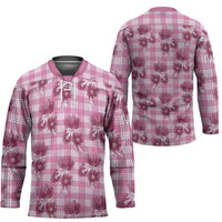 Pink Palaka Hawaii Hockey Jersey Hawaiian Lehua Blossoms LT05 - Polynesian Pride