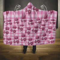 Pink Palaka Hawaii Hooded Blanket Hawaiian Lehua Blossoms LT05 - Polynesian Pride