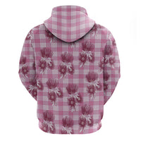 Pink Palaka Hawaii Hoodie Hawaiian Lehua Blossoms LT05 - Polynesian Pride