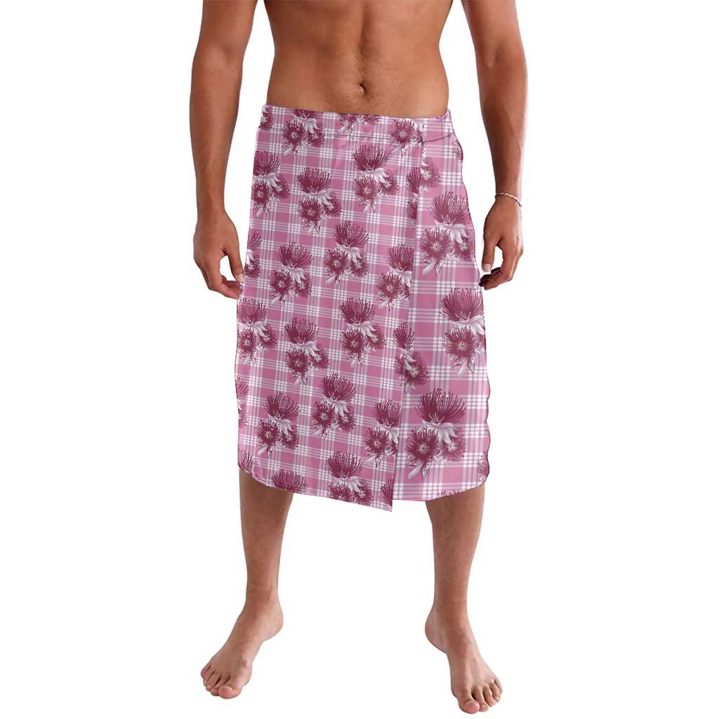 Pink Palaka Hawaii Lavalava Hawaiian Lehua Blossoms LT05 Pink - Polynesian Pride