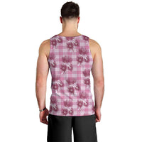 Pink Palaka Hawaii Men Tank Top Hawaiian Lehua Blossoms LT05 - Polynesian Pride