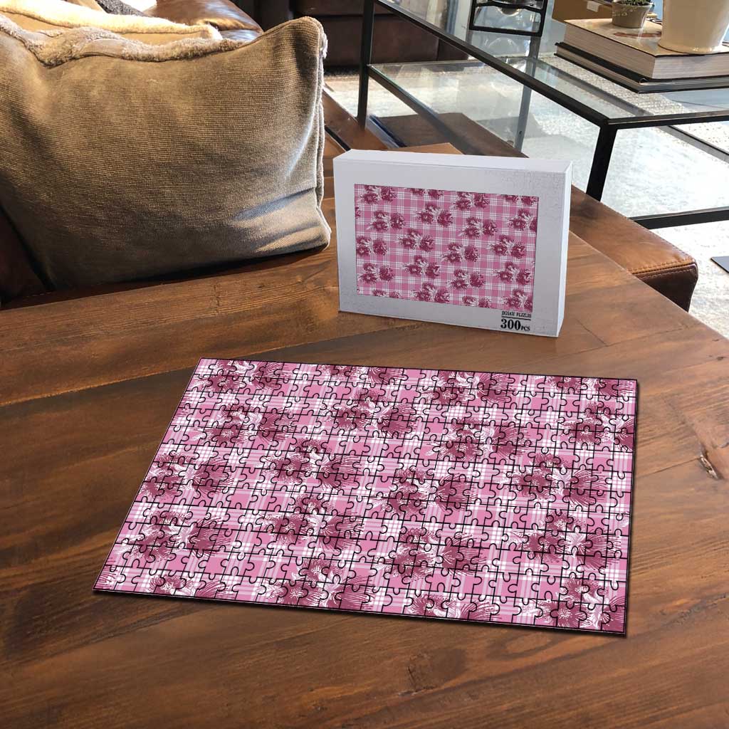 Pink Palaka Hawaii Puzzle Hawaiian Lehua Blossoms