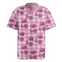 Pink Palaka Hawaii Rugby Jersey Hawaiian Lehua Blossoms LT05 Pink - Polynesian Pride