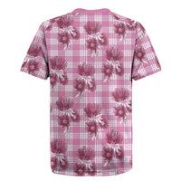 Pink Palaka Hawaii Rugby Jersey Hawaiian Lehua Blossoms LT05 - Polynesian Pride