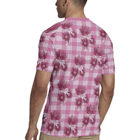 Pink Palaka Hawaii Rugby Jersey Hawaiian Lehua Blossoms LT05 - Polynesian Pride