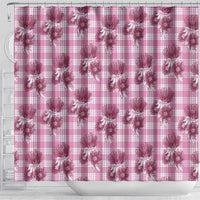 Pink Palaka Hawaii Shower Curtain Hawaiian Lehua Blossoms LT05 - Polynesian Pride