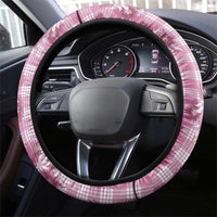 Pink Palaka Hawaii Steering Wheel Cover Hawaiian Lehua Blossoms LT05 - Polynesian Pride