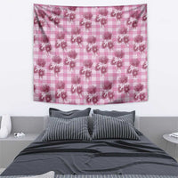 Pink Palaka Hawaii Tapestry Hawaiian Lehua Blossoms LT05 - Polynesian Pride