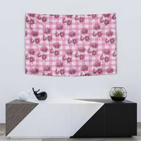 Pink Palaka Hawaii Tapestry Hawaiian Lehua Blossoms LT05 - Polynesian Pride