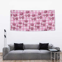 Pink Palaka Hawaii Tapestry Hawaiian Lehua Blossoms LT05 - Polynesian Pride
