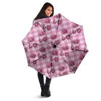 Pink Palaka Hawaii Umbrella Hawaiian Lehua Blossoms LT05 - Polynesian Pride