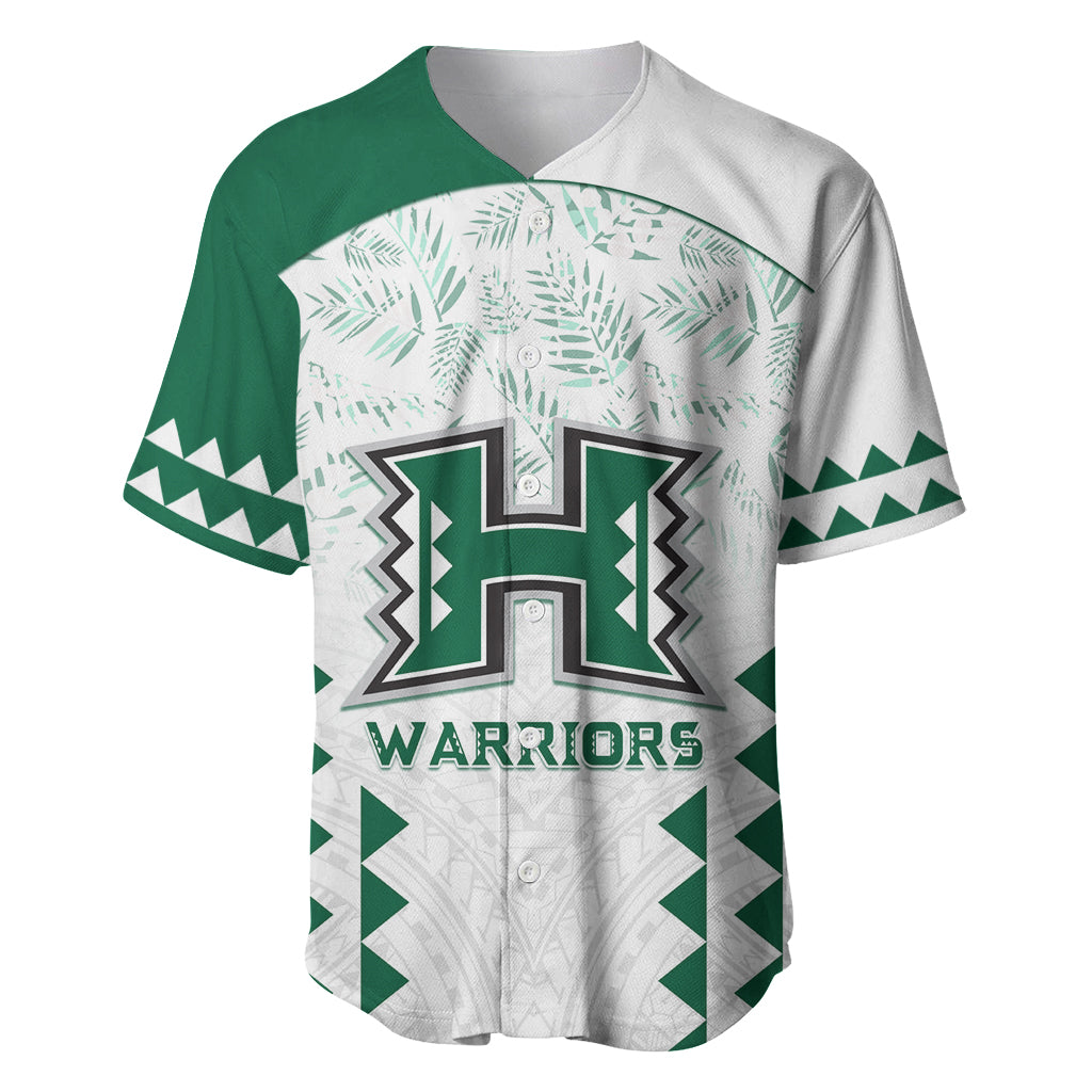 Custom Hawaii Football Baseball Jersey Rainbow Warriors Kakau Pattern LT05 White - Polynesian Pride